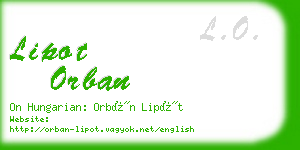 lipot orban business card
